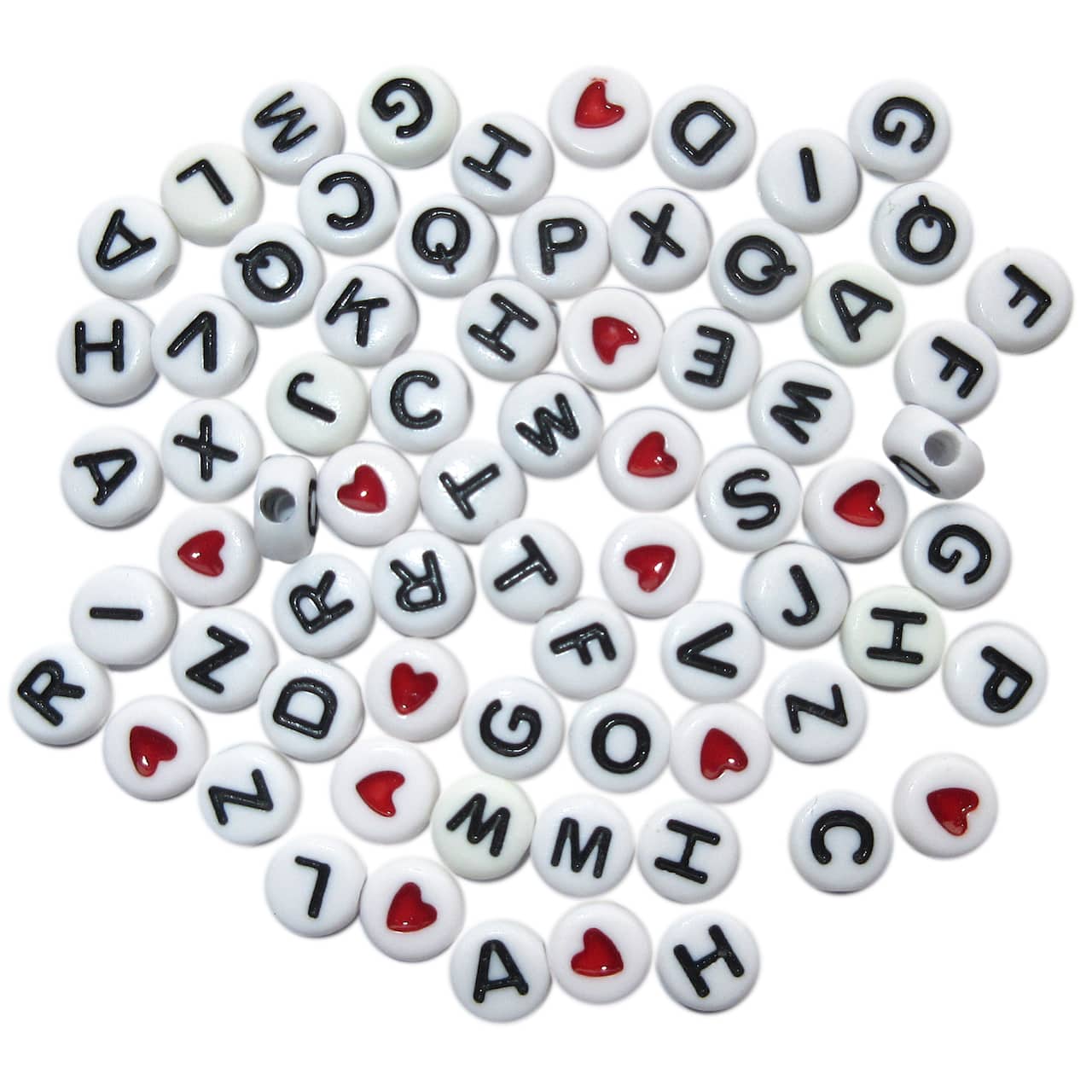 White Round Alphabet Beads By Creatology™